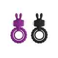 Anillo Vibrador para Pene de Silicona Tipo Rabbit