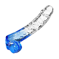 Dildo Anal de TPE Efecto Cristal - Bicolor